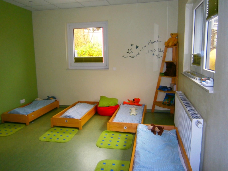 Der Schlafraum für die U3 Kinder